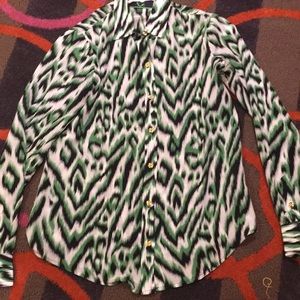 Colorful fun button down - worn once
